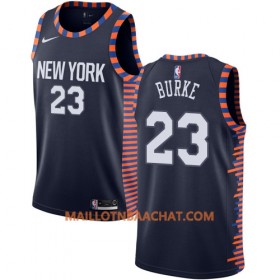 Maillot NBA New York Knicks Trey Burke 23 2018-19 Nike City Edition Navy Swingman - Homme